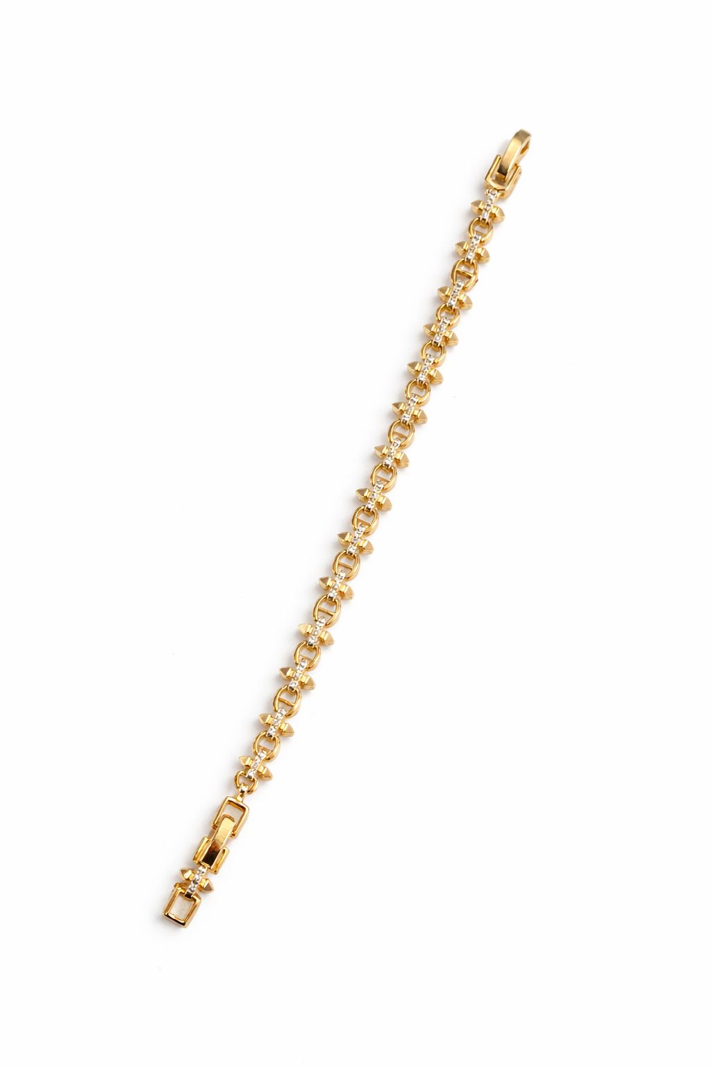 Gold Çivili Zincir Bilekli