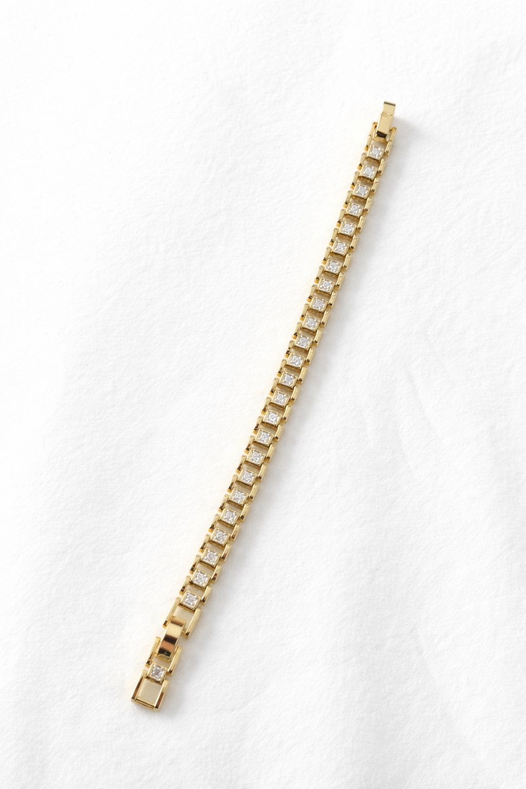 Gold Kare Taşlı Bileklik