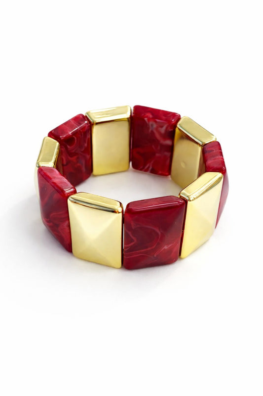 Bordo Gold Kemik Bileklik