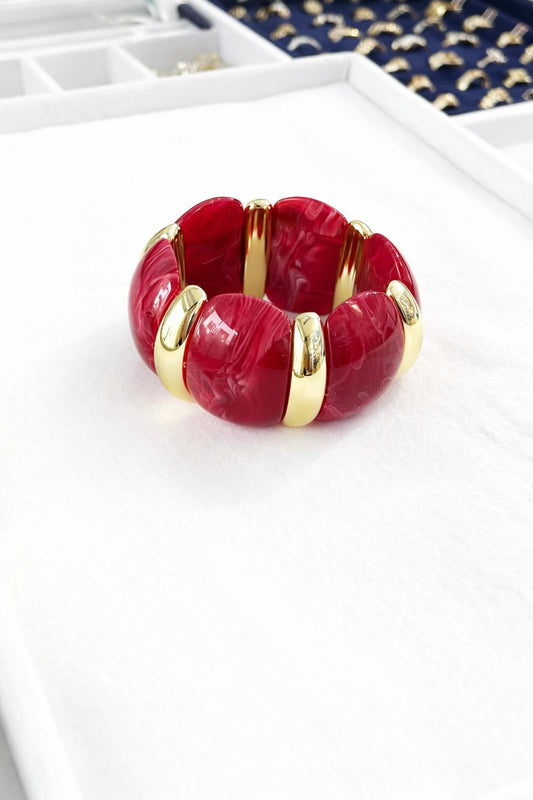 Bordo Gold Kemik Bileklik